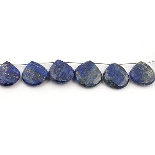 Perles de Lapis Lazuli en cœur LKBEADS SB150 de grande taille pour créer des pendentifs focaux