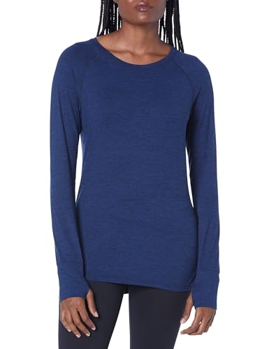 Image of Amazon Essentials Womens Brushed Tech Stretch Long-Sleeve Crewneck Shirt (Available in Plus Size)