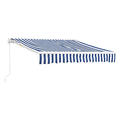 [en.casa] Store Banne Balcon Bitonto 250 x 200 cm à Bras Articulés avec Manivelle Protection Solaire pour Terrasse Extérieur Balcon Structure en Aluminium...