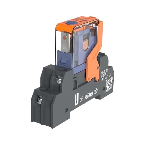 Relais intermédiaire J13A 5 broches DC 12V avec embase pour tableau électrique - 3