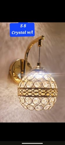 Image of Modern 3 Different Color Mode Changing (Wh /WW /NW) Energy Saving Crystal Led Wall Lamp for Bedroom, Living Room, Restaurants, Dining, Coffee Shop,Home, Etc.