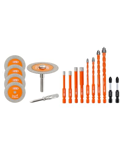 Trépan Diamant BGTEC Sec et Foret Bois pour Percer sans Fissurer