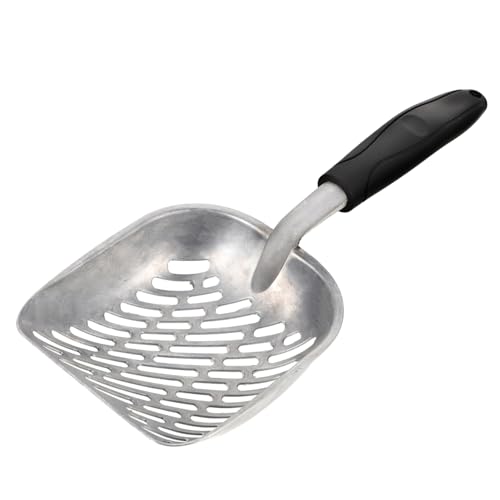 Parliky 子猫の砂のシャベル ペット 角の猫砂トレイ スコップ猫砂トレイ 猫がゴミを拾う 猫のおもちゃ 犬のうんこスクーパーハンドル 猫 猫砂 ネコ科の動物 犬のうんち手袋 白い