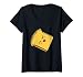 Damen Cartoon-Brottoast für Kinder, Toast T-Shirt mit V-Ausschnitt