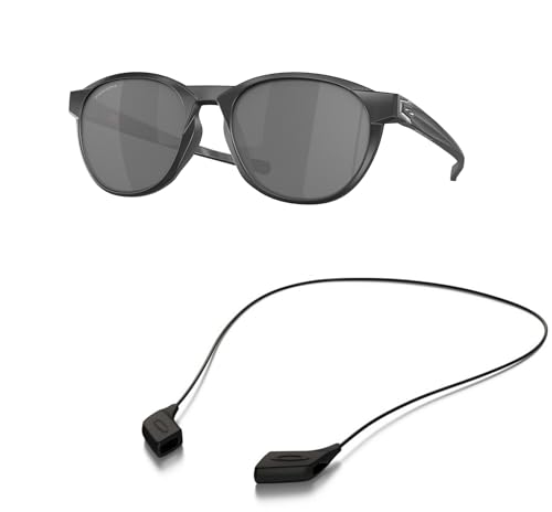 Oakley OO9126 Sunglasses Bundle: OO 9126 REEDMACE 912602 Matte Black Ink and Large Black leash Accessory kit2