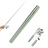 DÉTAILS DU PRODUIT : La longueur maximale du stylo de canne à pêche de poche lorsqu'il est déplié est d'environ 94 centimètres/37,0 pouces. Après stockage, il mesure 20 cm/7,9 pouces de longueur, 1,5 cm/0,6 pouces de diamètre et pèse environ 1-3 kg/2,2IB-6,6IB. Le rapport de vitesse du micro-roue rotative est de 4,3:1, la quantité d'enroulement est de 1/120 2/60, le roulement est 2+1 BB et les directions gauche et droite peuvent être interchangées.