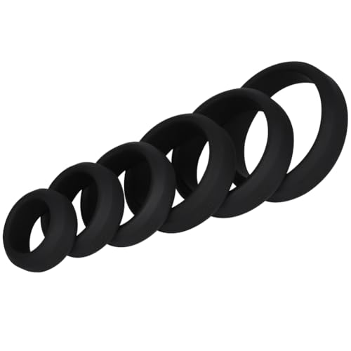 Cob Penis Ring with 6 Different Sizes, Silicone Cock Rings Adult Sex Toys for Men & Couple