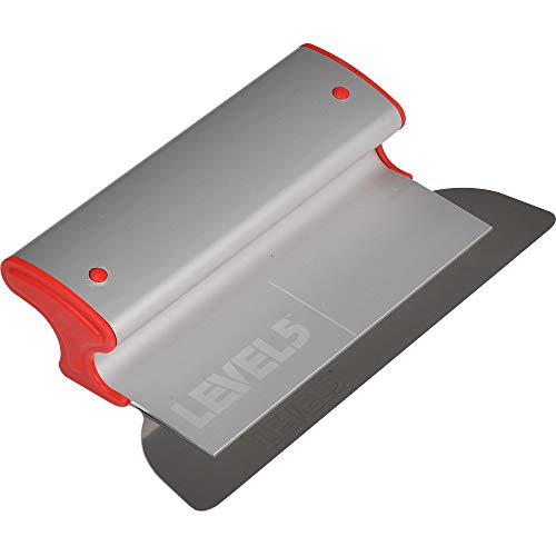 Level5 Drywall Skimming Blade, 10-Inches - LEVEL5 | Pro-Grade | Extruded Aluminum & European Stainless Steel Construction | High-Impact End Caps | Sheetrock Gyprock Wall-Board Plasterboard | 4-910