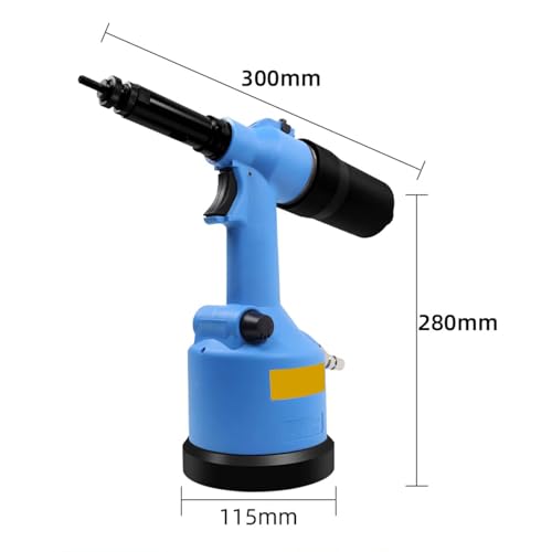 Set di pinze per rivetti pneumatici, pistola idraulica pneumatica con punta M3-M12, corsa regolabile da 7 mm, per industria e edilizia