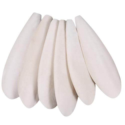 HEQU 6 Pcs Natural Cuttlebone Parakeets Pure Cuttlebone Calcium Stone for Tortoise Parakeets Canaries Cockatiels Turtles Cockatiel 9.5-10.4cm/3.7-4 inch