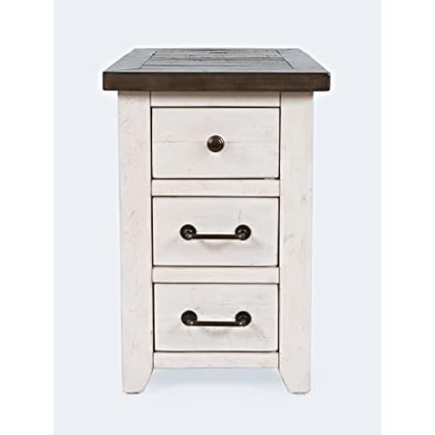 Jofran Inc. Madison County Reclaimed Pine USB Charging Station End Table Cover