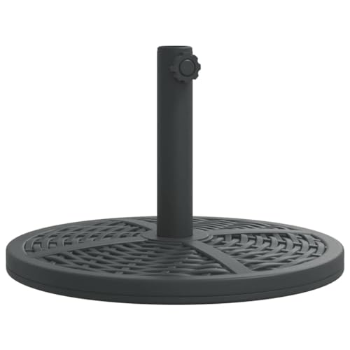 vidaXL Base de Parasol pour mâts Ø38 / 48 mm 12 kg Rond, Base de Parasol, Pied de Parasol de terrasse, Porte-Parasol, Support de Parasol