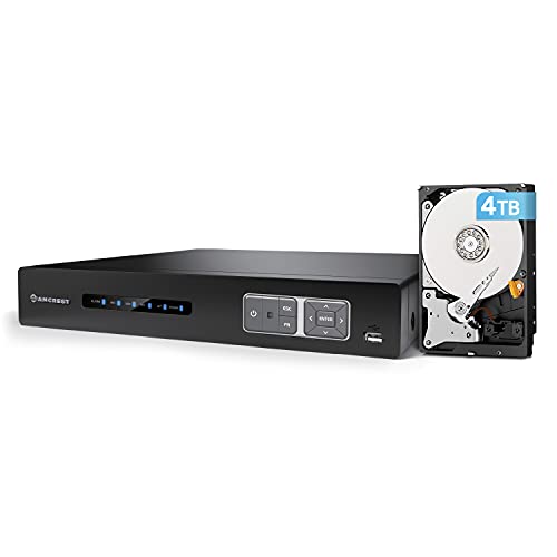 Image of Amcrest 4K UltraHD 16 Channel AI DVR Security Camera System Recorder, 8MP Security DVR for Analog Security Cameras & Amcrest IP Cameras, AI Smart DVR, Pre-Installed 4TB Hard Drive (AMDV5116-4TB)