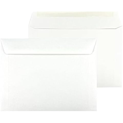 500 Minas Envelope 6" x 9" Booklet Envelopes (Open Side), Sturdy 24lb. White, Strong Gum Flap, 500/Box Cover