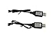 Blomiky 2 Pack 7.2V USB Charger Cable with SM-2P Connector Plug Replacement for 7.2V Ni-Cd Ni-Mh Battery Previous Old Version Huina 1550 15 Channel RC Excavator RC Cars Toy SM 2P USB 7.2V 2