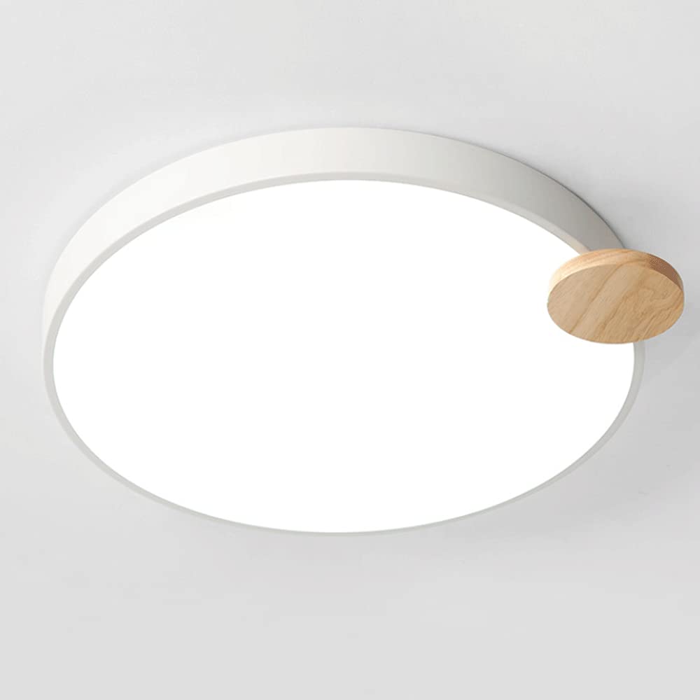 Plafonnier LED en bois facile à installer pour éclairer efficacement un grand salon
