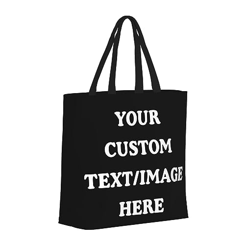 Personalized Custom Tote Bag For Travel & Business - Add Your Design - Reusable Shoulder Bag For Women2