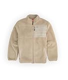 Col montant. Poche poitrine avec matière imprimée. Poches mains avant. Poche poitrine zippée. Biais ton sur ton. Entièrement zippé. Sherpa recyclée 450 g/m².