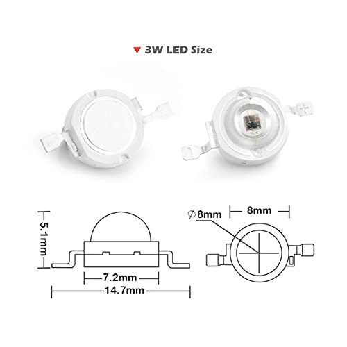 Image of CHANZON 10 pcs High Power Led Chip 3W Infrared IR 850nm