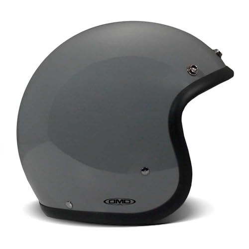 DMD Retro Crayon Grey Open Face Helm Jethelm Motorradhelm ECE22.06, M