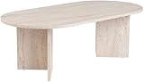 Hanah Home Élégante Table à café, Travertine, 119 x 39,8 x 60 cm, 100% mélamine, épa...