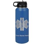 LaserGram Personalized 40oz Water Bottle, EMT Emergency Medical Tech (Dark Blue)
