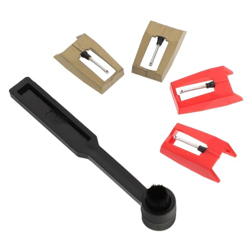 Set de aguja para tocadiscos y cepillo de vinilos para sesiones de música en estudio