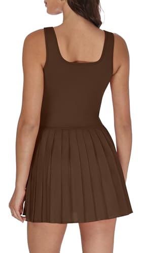 Image of NIASHOT Athletic Dress for Women with Shorts Sleeveless Womens Golf Dress