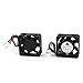 Ruilogod Bezszczotkowy DC 12V 3P Komputer PC Procesor Wentylator 40mm x 15mm 2Pcs