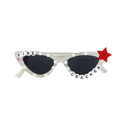 Mud Pie Children's Silver Sassy Patriotic Shades