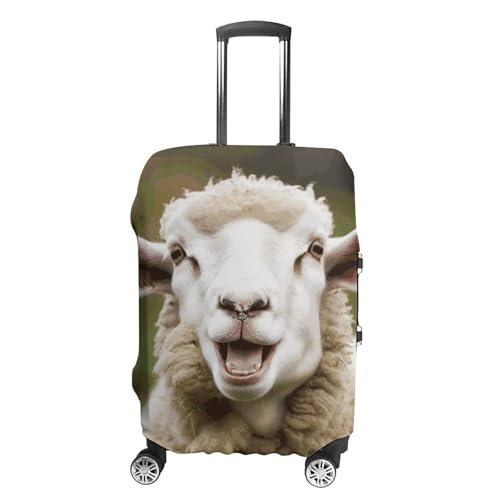 Funny Naughty Sheep Tongue Cute Animal Printed Luggage Cover Protector, Fits 18-32 Inch Luggage
