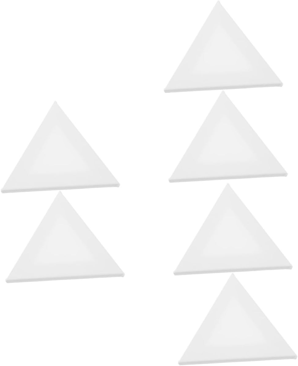 KALLORY 6PCS Oil Painting Panel Triangle Canvas Board Blank Canvas Board Mini Painting Small Canvases for Watercolor Panel Cotton White