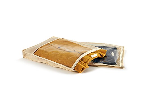 Perfetto più Easybag Sack Tasche Vliesstoff für Hemden und Pullover, Stoff, Ecru, 33 x 45 x 5 cm