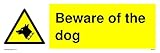 Warnsymbol Beware of the dog with dog, 300 x 100 mm, L31