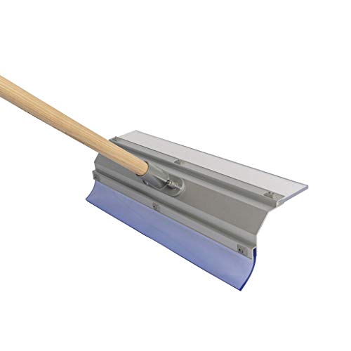 Allesschieber PRO | Schneeschieber, Schneeräumer, Wasserschieber, Universalschieber | Eschenstiel | 60 cm...