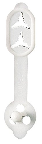 Laurel Briefknopf Duo aus Polyethylen, 30/38 mm, weiß