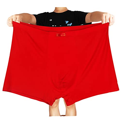 Bóxer grande hombre tallas 2XL a 13XL calzoncillos de modal rojo pack de 2 unidades