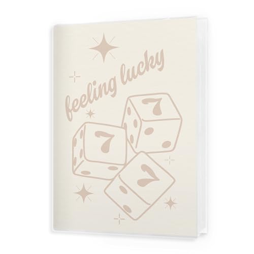 Image of Trendy Feeling Lucky 7 Dice Photo Album 4x6, Preppy Girly 18 Pockets Small Picture Memory Book Photo Album Keepsake for Graduation Wedding Anniversary Travel Vacation