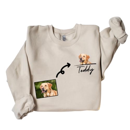 Custom Sweater, Drawing From Photo Portrait, New Owner Sweatshirt, Dog Lover Personalized Gifts