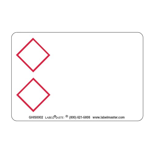 Étiquettes vierges deux diamants rouges 7,6x5,1 cm par Lot de 500 pour signalisation
