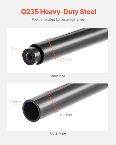 VEVOR Reifenregal Reifenständer Garagenregal zur Wandmontage 812-1219 mm verstellbar, Q235 Hochleistungs-Reifenlagerregal aus Stahl für Standardreifen (R355,6 bis R508 mm), max. Tragkraft 136 kg