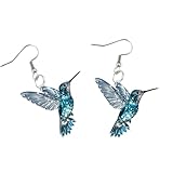 Pendientes De Gota Acrílico Únicos Joyería Colibrí Declaración Colgante Elegante Para Mujeres Jóvenes Y Modernas Pendientes Colibrí