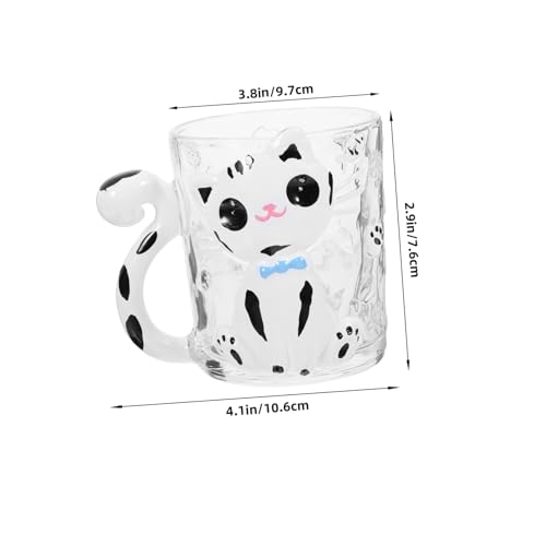 Taza de vidrio resistente y transparente para cafeterías y hogar 3