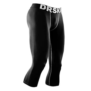 DRSKIN 3, 2 or 1 Pack Men’s 3/4 Compression Pants Tights Leggings Shorts Sports Athletic Baselayer Running Workout Active
