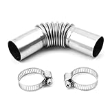 【Premium-Material】Sie erhalten 1 stück Edelstahl-Auspuffrohr + 2 stück schlauchschellen. Standheizung auspuffrohr ist aus hochwertigem Edelstahl,beständig gegen hohe Temperaturen,verschleißfest,nicht leicht verformt,lange Lebensdauer.