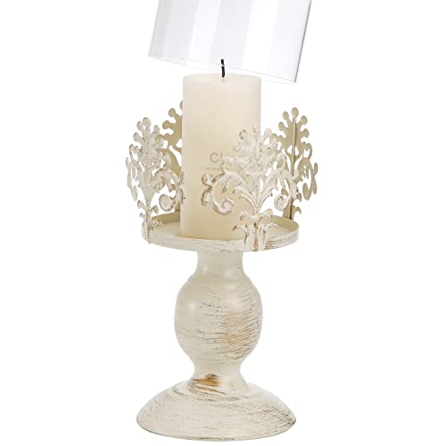 Soujoy Set Of 2 Candle Holder For Pillar Candle, Rustic Hurricane Candle Holder With Glass Screen Cover, Vintage Metal Solid Candlestick For Wedding, Party, Fireplace, Centerpiece Decor, 10'', 12'' #TOP4