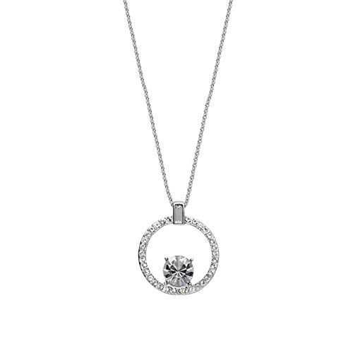 Collier Femelle Choix Pendentif en Or Blanc Tempélant de Clavicule