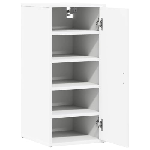 Rangement chaussures compact blanc avec 5 compartiments empilables pour entrée