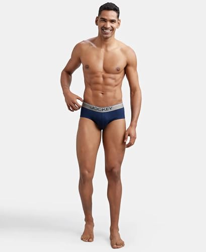 Image of Jockey 8037 Men Super Combed Cotton Solid Brief with Ultrasoft Waistband (Pack of 3)