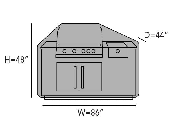 Osileyo Island Grillabdeckung – 248 Cm Lang, Wasserdichtes 600D Oxford-Gewebe, Mit Aufbewahrungstasche